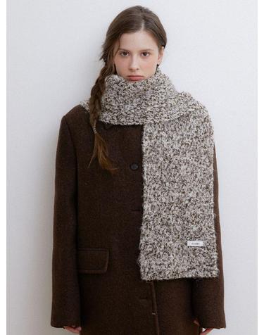 bokashi boucle touch muffler (M045_ivorybrown)