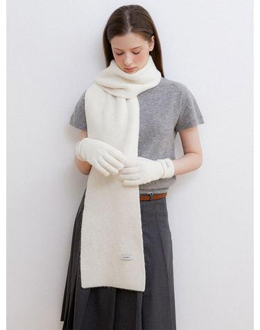daily winter muffler gloves set (M046_ivory)