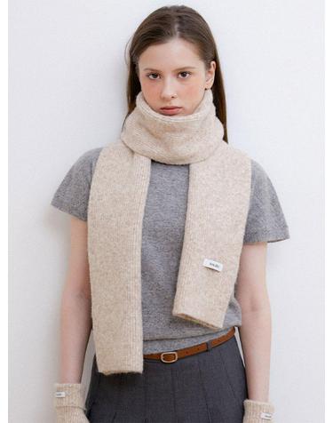 daily winter muffler gloves set (M046_beige)