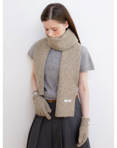 daily winter muffler gloves set (M046_mocha)