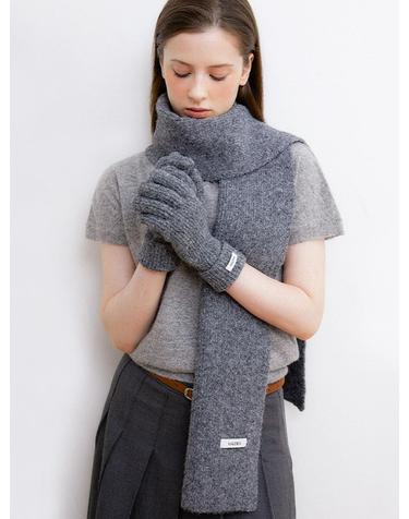 daily winter muffler gloves set (M046_charcoal)