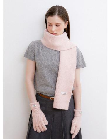 daily winter muffler gloves set (M046_pink)