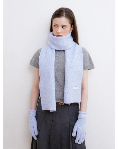 daily winter muffler gloves set (M046_sky)