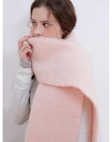 wool fluffy wide muffler (M049_light pink)