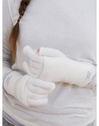 rib wool knit warmer gloves (G019_white)