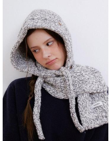 soft blend wool bonnet hat (C074_grey)