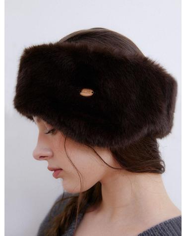 plush fur earmuff (C075_brown)