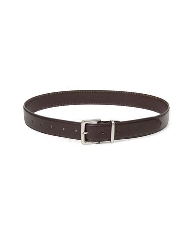bold square matt silver buckle belt (T038_brown)