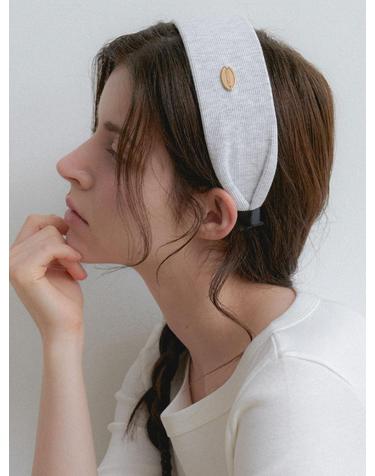 ribbed pendant hairband (H049_whitegrey)