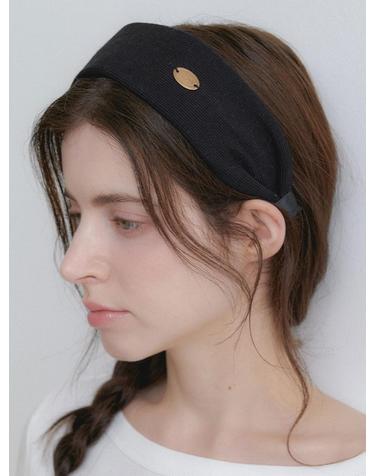 ribbed pendant hairband (H049_black)