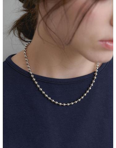 classic ball necklace (N058_silver)