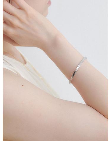 slim line bangle bracelet (W013_silver)