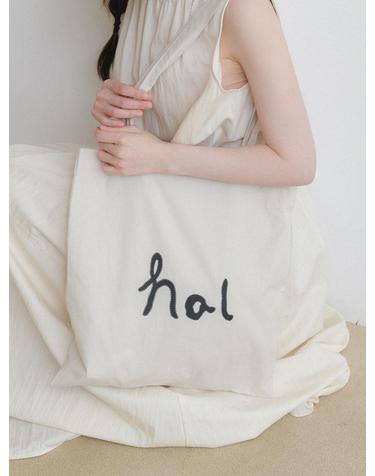 stitch logo daily eco bag (BA006_ivory)