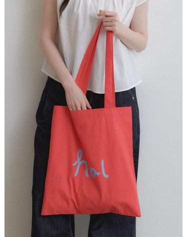 stitch logo daily eco bag (BA006_red)
