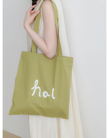 stitch logo daily eco bag (BA006_khaki)