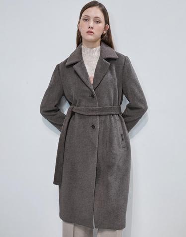 알파카 벨티드 롱 코트-R1F41WCT810