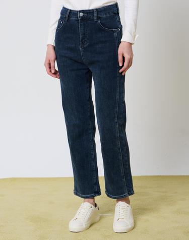 [보니스팍스] 기모 세미와이드 데님 팬츠-BC18DP080