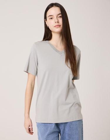 [보니스팍스] 브이넥 원포켓 반팔 티셔츠-BC22TS060