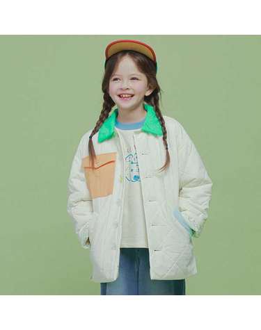 M.오렌지 포인트 퀼팅 자켓 JVSOU41
