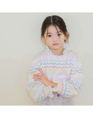 G. 물결 패턴 넥프릴 티 JUFTO16