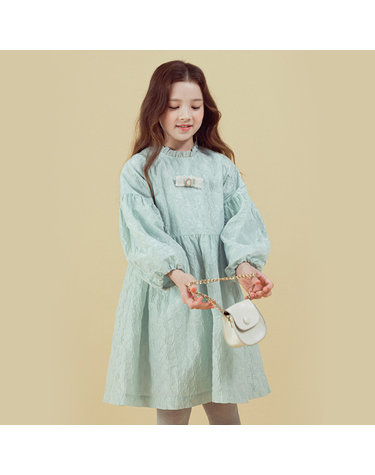 N.아리엘 진주 퍼프 원피스 JVFOP64