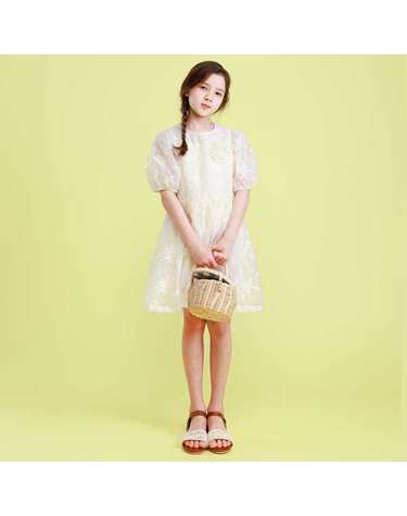 N.달리아 퍼프 소매 원피스 JVUOP62