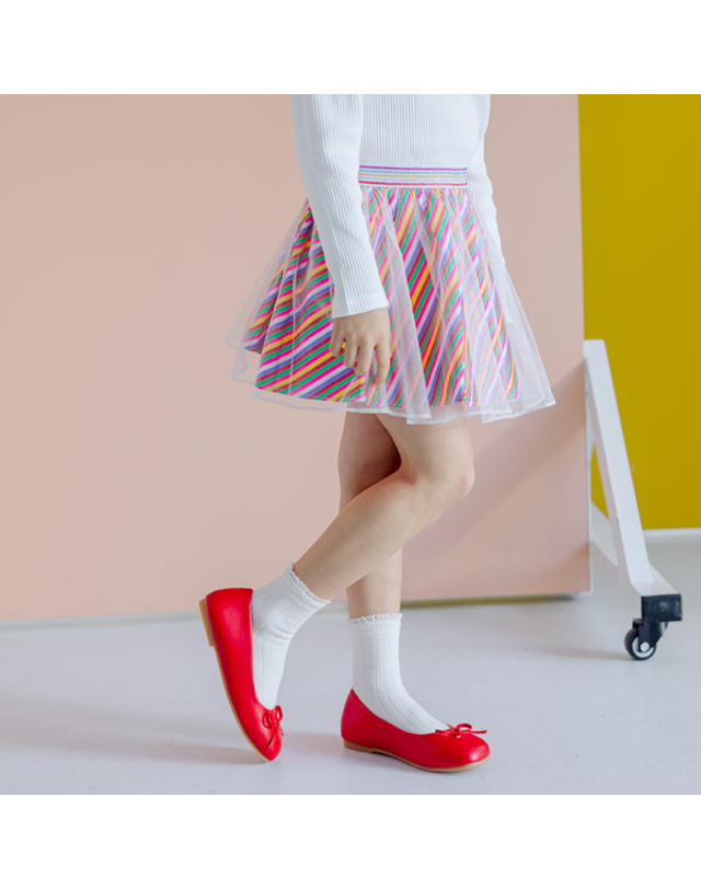 아이러브제이 멋진 색동 스커트 JUSSK03 착용컷