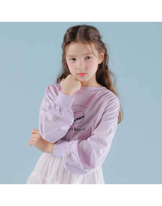 아이러브제이 N.마카롱 셔링 루즈 티 JVSTO66 착용컷