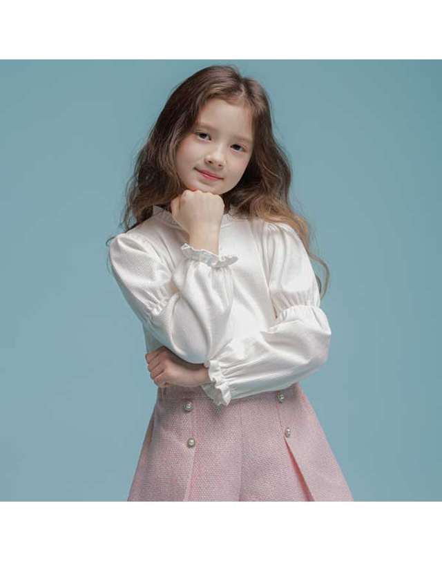 아이러브제이 N.베니 소매 셔링 티 JVSTO65 착용컷