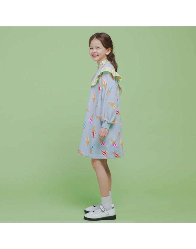 아이러브제이 M.프릴 아이스크림 원피스 JVSOP46 착용컷