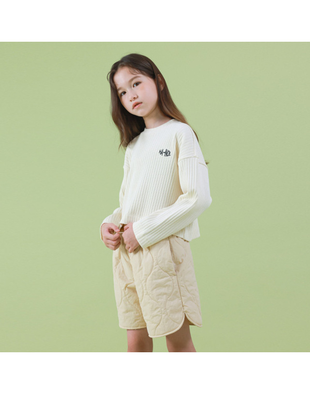 아이러브제이 A.퀼팅 패딩 4부 팬츠 JVFPT82 착용컷