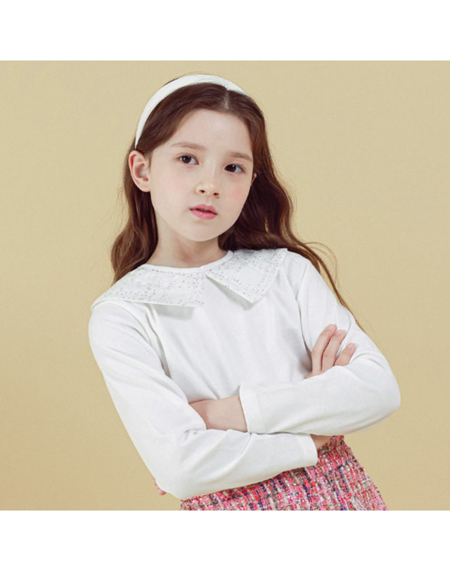 아이러브제이 N.피턴드 카라 티셔츠 JVFTO71 착용컷