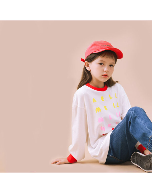 아이러브제이 M.꽃빵 멜멜 맨투맨 티 JVFTO43 착용컷