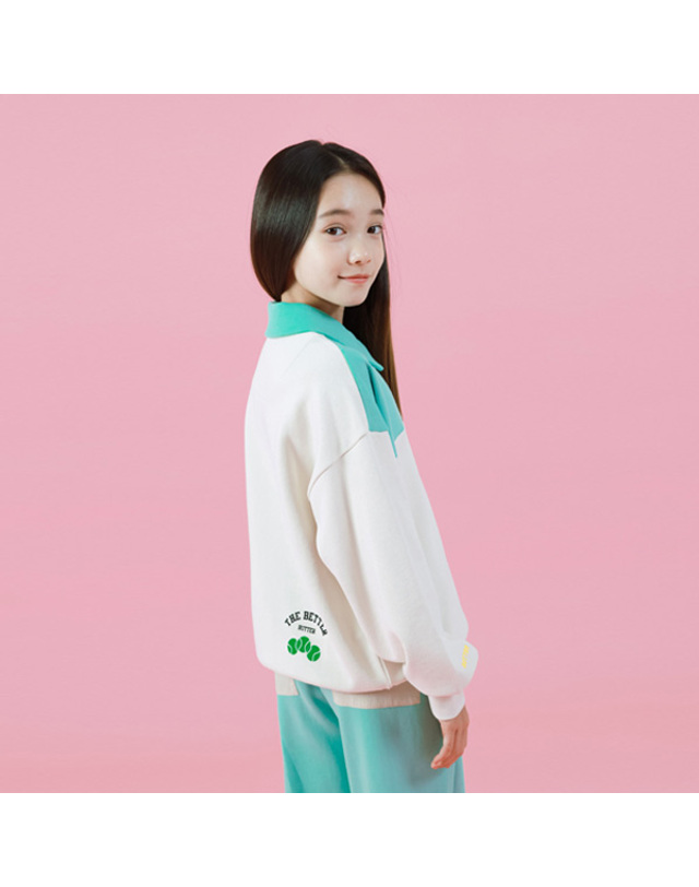 아이러브제이 B.로벨로 반집업 맨투맨 티 JVFTO26 착용컷