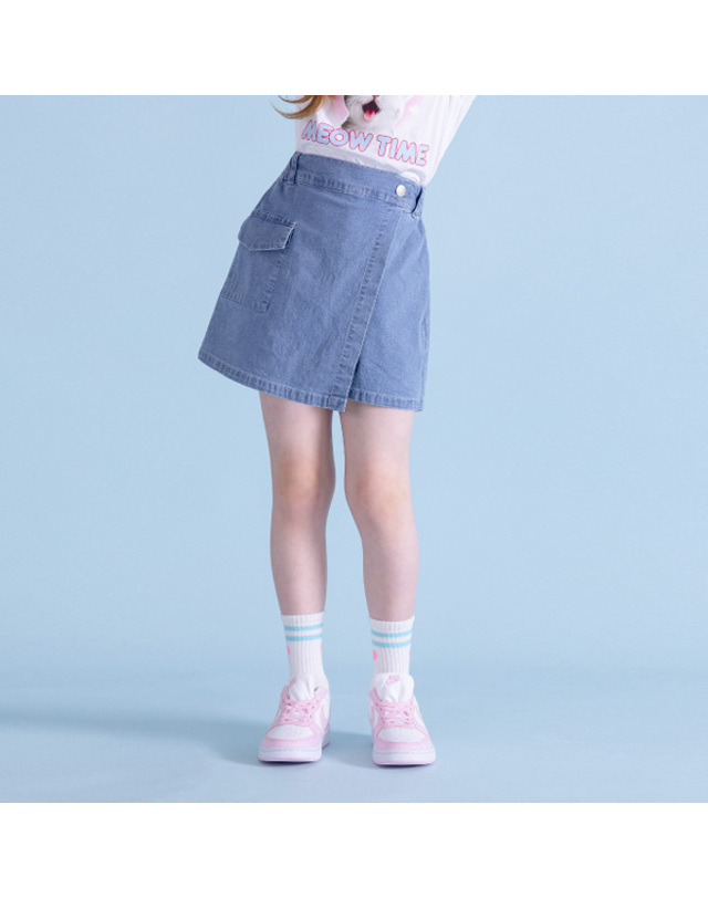 아이러브제이 더빌브 데님 랩스커트 팬츠 JXUPT10 착용컷