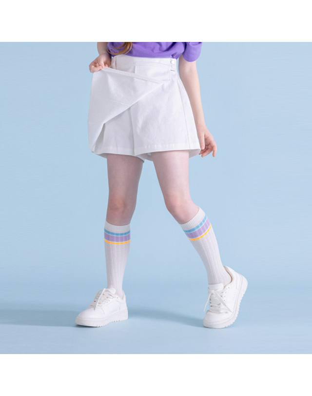 아이러브제이 안젤 면 랩스커트 팬츠 JXUPT02 착용컷