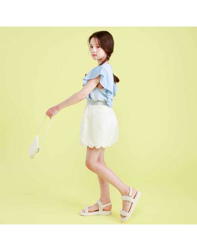 아이러브제이 N.지아니 스칼럽 속바지 스커트 JVUSK62 착용컷