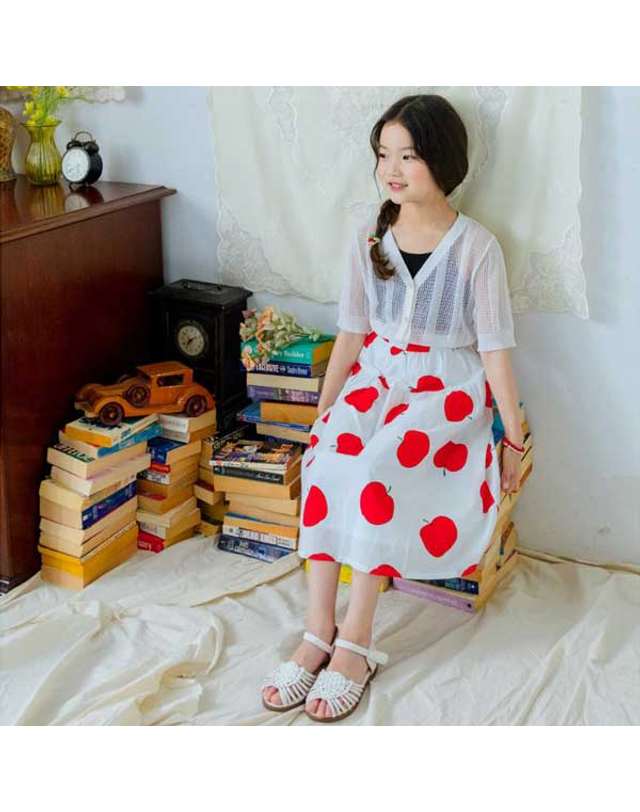아이러브제이 빅애플 셔링 롱 스커트 JUUSK10 착용컷