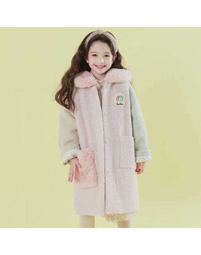 아이러브제이 N. 라퀼라 퍼카라 방모 코트 JUWOU01 착용컷