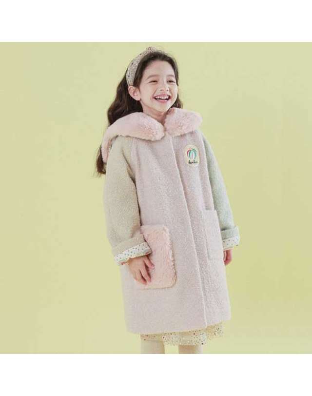 아이러브제이 N. 라퀼라 퍼카라 방모 코트 JUWOU01 착용컷