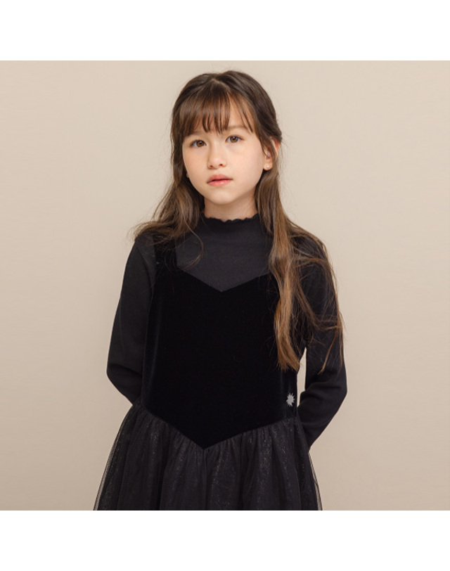 아이러브제이 A.라블 벨벳 샤 원피스 JVWOP81 착용컷