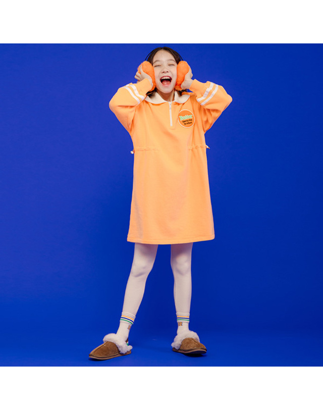 아이러브제이 B.쿠잉 오렌지 카라 원피스 JVWOP23 착용컷
