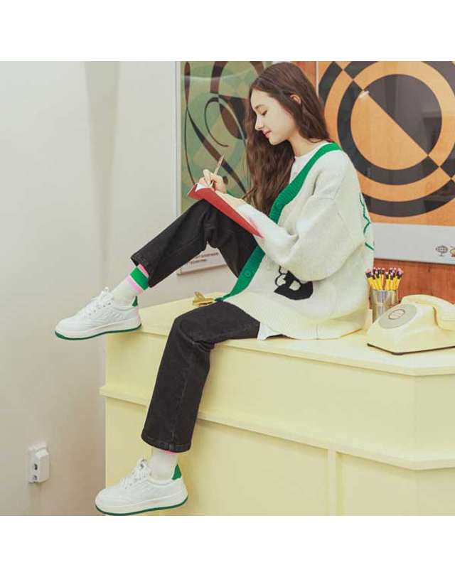 아이러브제이 시그니쳐 심볼 가디건 GUEOU03 착용컷