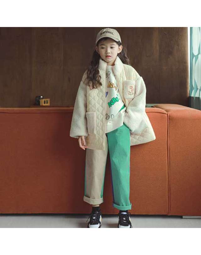 아이러브제이 G. 아이콘 믹스 패딩 자켓 JUEOU05 착용컷