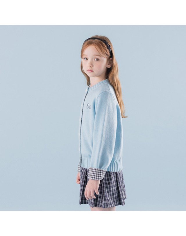 아이러브제이 파밍코 체크 배색 니트 가디건 JYSOU10 착용컷