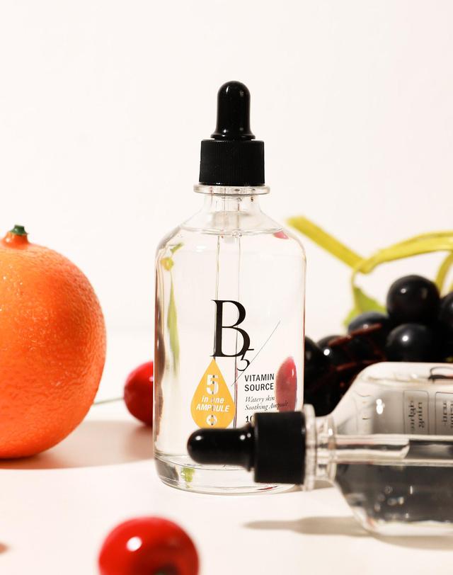 메이아일랜드 [탄력.보습.미백] B5 비타민 소스 대용량 100ml 앰플/에센스 + 마스크팩 2매 증정 착용컷