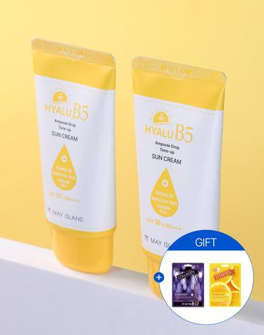 [백탁NO.촉촉](1+1) 히알루 B5 선크림 70ml +마스크팩 2매 증정