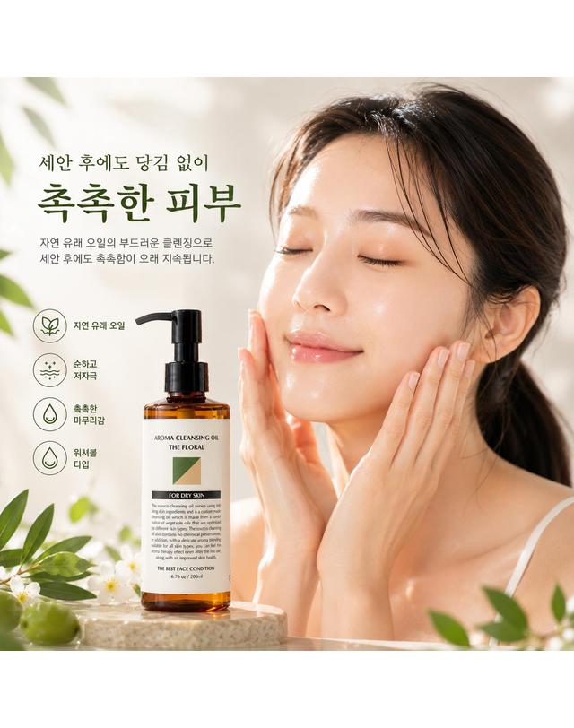 소소코 소소코 블랙헤드 제거 피지관리 모공관리 아로마 딥 클렌징오일 건성피부용 200ml 착용컷