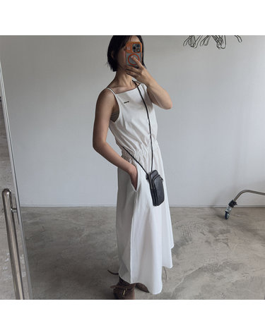 [320쇼룸] 레이어드 코튼 밴딩 원피스_화이트