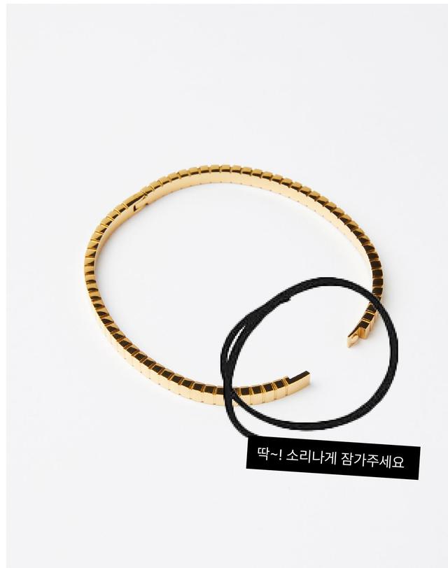 레트로클 심플 골드 팔찌Simple gold bracelet 착용컷